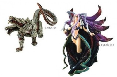 Figurines Yunalesca & Cerberus - Final Fantasy: Creatures Diamond - Figurine