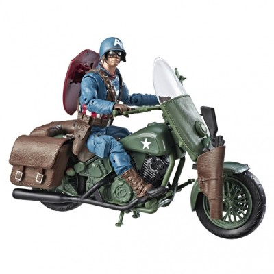 Figurine Captain America et Moto - Legends Series Marvel 80 Years - Figurine