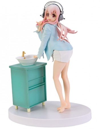 Figurine Super Sonico - Teeth-Brushing ver. 2 (Meuble Vert) - Figurine