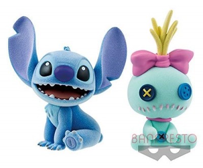 Figurines Stitch et Scrump - Fluffy Puffy Disney Characters - Figurine