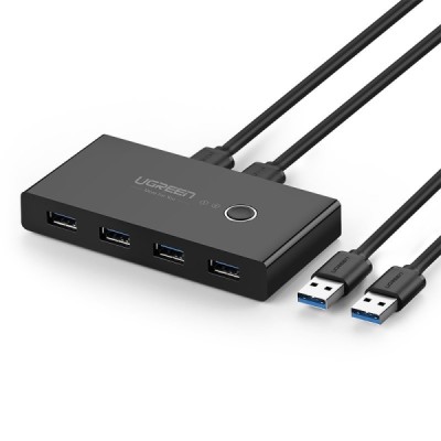 Sélecteur de commutateur USB 2 Partage d'ordinateurs 4 Périphériques USB Hub Ugreen noir - Multimedia