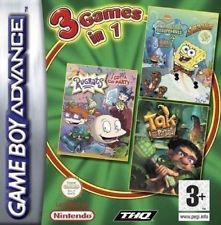 3 Jeux en 1 Bob l'Éponge, Les Razmokets et Tak et le Pouvoir de Juju - Game Boy Advance
