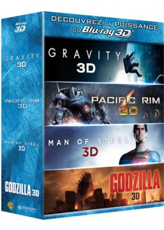 Godzilla + gravity + pacific rim + man of steel 3D - DVD