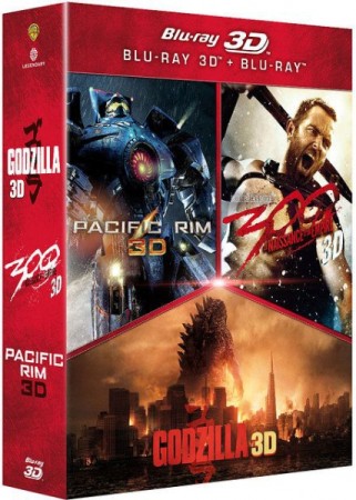 Godzilla + pacific rim + 300 3D - BluRay