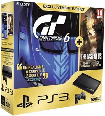 Console Playstation 3 Ultra Slim (500 Go) Gran Turismo 6 - Édition Spéciale et The Last of Us en boîte  - Playstation 3