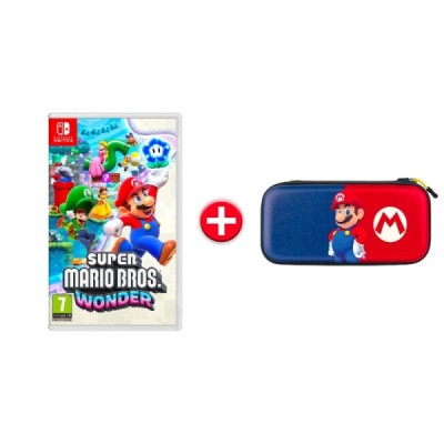 Pack Switch Housse + Jeu Mario Wonder - Switch