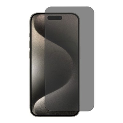 Incassable protection d'écran en verre trempé iPhone 15 Pro Privacy très bonne qualité - Coque