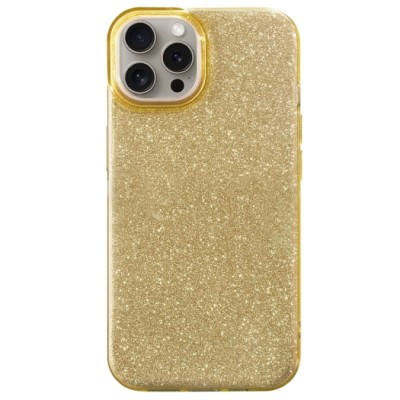 Coque glitter iPhone 15 Pro or - Coque