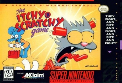 The Itchy & Scratchy Game en boîte - Super Nintendo