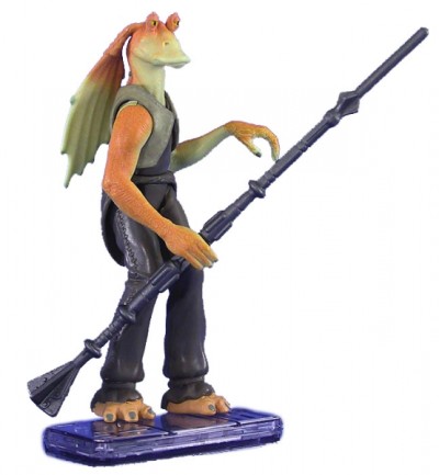 Figurine Jar Jar Binks - Star Wars Épisode 1 : La Menace Fantôme Comm-Tech Chip  - Figurine