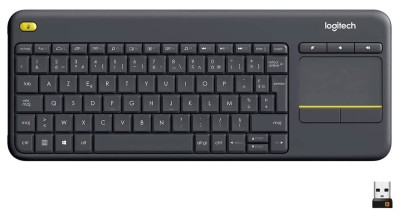 Clavier sans fil avec pavé tactile intégré K400 Plus Logitech noir - Multimedia