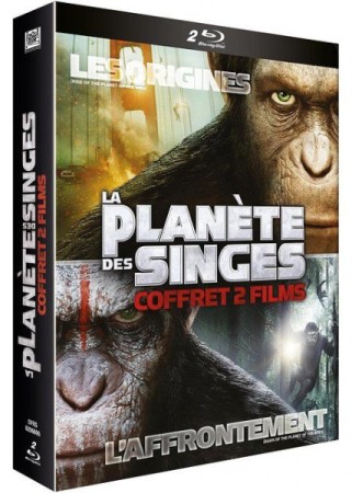 La Planète des Singes les Origines + l'Affrontement  - BluRay