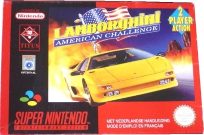 Lamborghini American Challenge en boîte - Super Nintendo