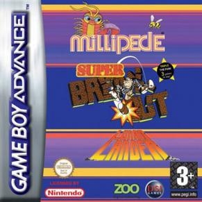 Millipede et super breakout et lunar lander - Game Boy Advance