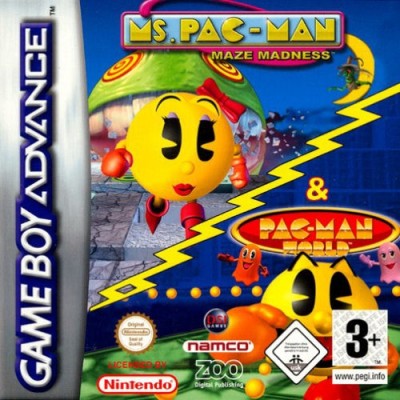 2 Jeux en 1 Ms Pac Man et Pac Man World - Game Boy Advance