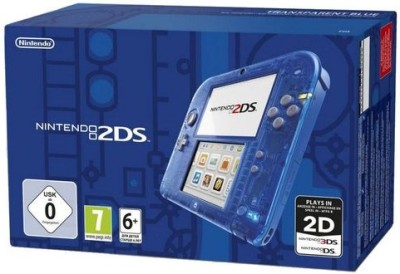 Console Nintendo 2DS Bleu Transparent (En Boîte) - 3DS
