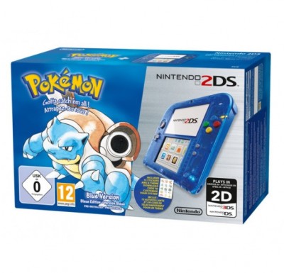 Console Nintendo 2DS Bleu Transparent - Edition Pokémon Bleu (En Boite) - 3DS