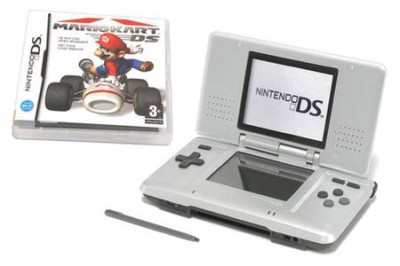 Console Argent et Mario Kart - DS