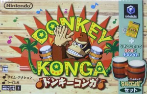 Donkey Konga et bongos (import japonais) en boîte - GameCube