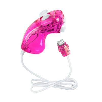 Nunchuk Rose Transparent (Non Officiel) - Wii