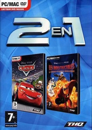 Pack 2 en 1 cars les indestructibles - Jeux PC