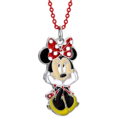 Collier + Pendentifs Robe Rouge - MINNIE - Bijouterie