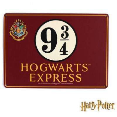 Plaque Métal Hogwarts Express 9 ¾  - Gadget