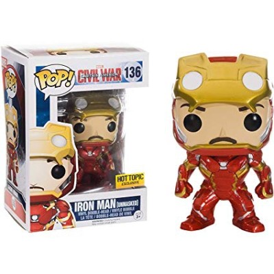 Pop Captain America Civil War - Iron Man Unmasked - 136 Hot Topic  - Figurine
