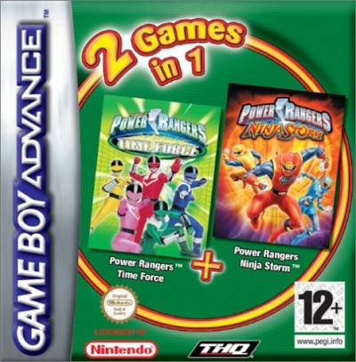 2 Jeux en 1 Powers Rangers La Force du Temps et Ninja Storm - Game Boy Advance