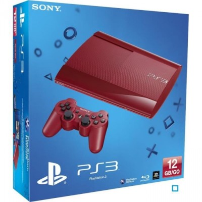 Console Playstation 3 Ultra Slim (12 Go) - Rouge (en boîte) - Playstation 3