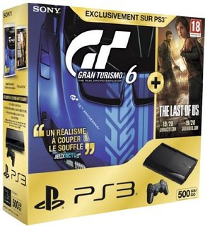 Console Playstation 3 Ultra Slim (500 Go) Gran Turismo 6 - Édition Spéciale et The Last of Us - Playstation 3