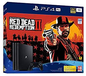 Console Playstation 4 Pro (1 To) et Red Dead Redemption 2 en boîte  - Playstation 4 