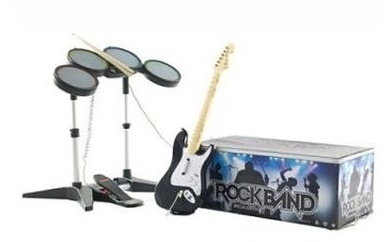 Rock Band et Guitare et Batterie - Xbox 360