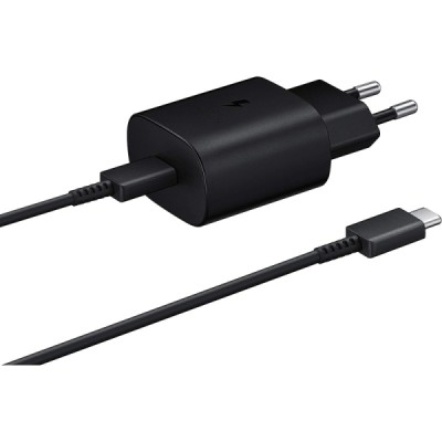 Chargeur secteur ultra rapide 25W avec cable Samsung noir - Multimedia