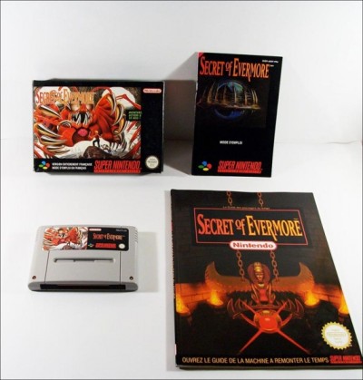 Secret of Evermore et Guide (en boite) - Super Nintendo