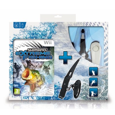 Shimano Extreme Fishing avec canne à pêche - Wii