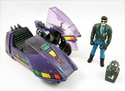 Figurine Piranha with Sly Rax - MASK Motorcycle and Sidecar / Submarine - Figurine