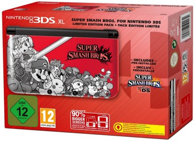 Console Nintendo 3DS XL Rouge - Édition Super Smash Bros en boîte - 3DS