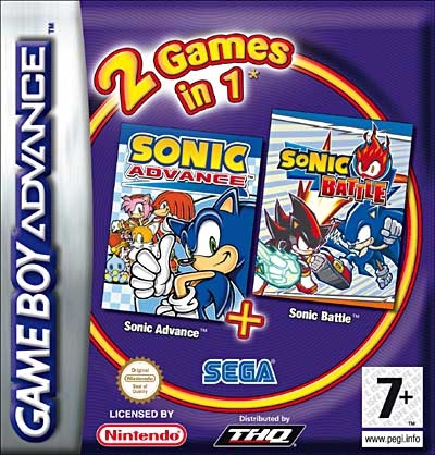 2 jeux en 1 Sonic advance et sonic battle en boîte en boîte sous blister - Game Boy Advance