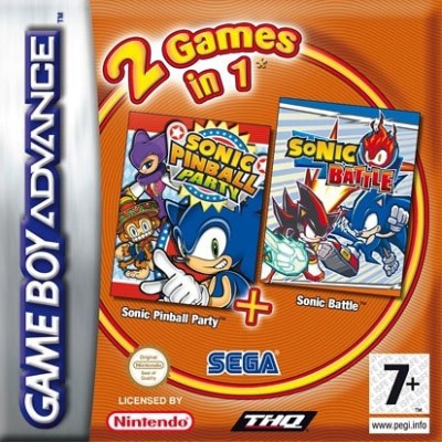 2 jeux en 1 Sonic pinball party et sonic battle - Game Boy Advance