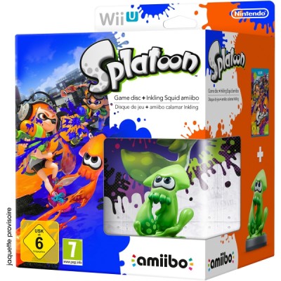 Splatoon et Amiibo Calamar Inkling en boîte - Wii U