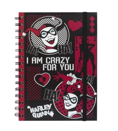 Carnet de notes A5 Spirales (I Am Crazy For You) DC Comics Harley Quinn - Librairie
