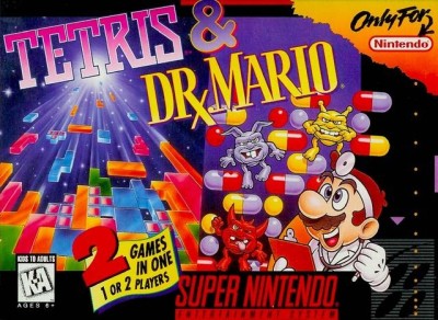 Tetris and Dr mario (import USA) - Super Nintendo