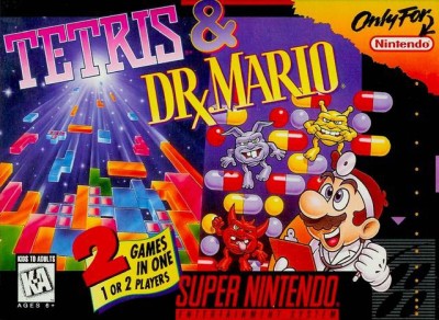 Tetris and Dr Mario (import USA) en boîte  - Super Nintendo