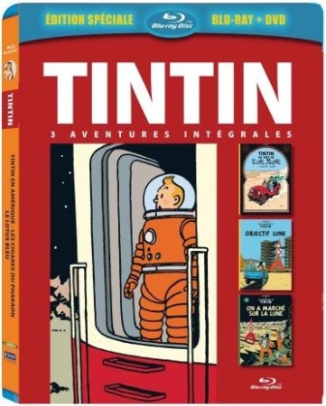 Tintin - Vol. 5 : Objectif Lune + On A Marché Sur La Lune + Tintin Au Pays De L'or Noir - BluRay