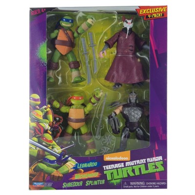 Figurines Leonardo, Michelangelo, Shredder, Splinter - Teenage Mutant Ninja Turtles Nickelodeon - Figurine