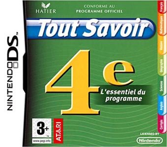Tout Savoir : 4 ème sous blister - DS