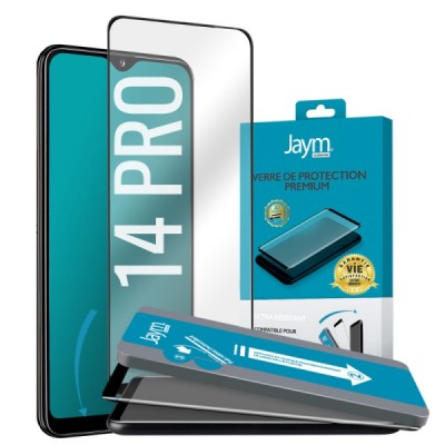 Verre trempe premium 3D avec applicateur pour apple iPhone 14 Pro - jaym - Multimedia