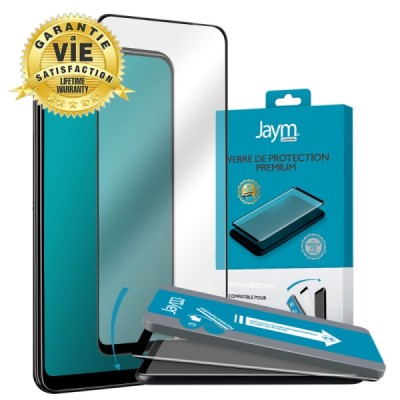 Verre trempe premium 3D avec applicateur pour apple iPhone 15 Pro jaym - Coque