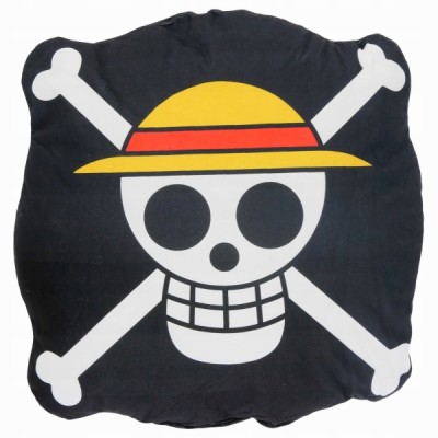 Coussin forme One Piece Logo Pirate 40x40cm - Textile